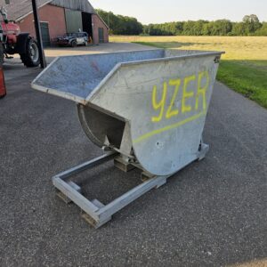 Kiepbak kantelbak spanenbak heftruck 750 liter verzinkt